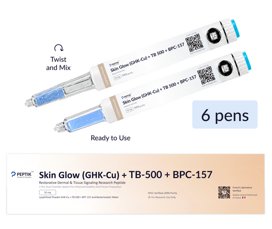 Set of 6 Skin Glow (GHK-Cu + TB-500 + BPC-157) — Pen