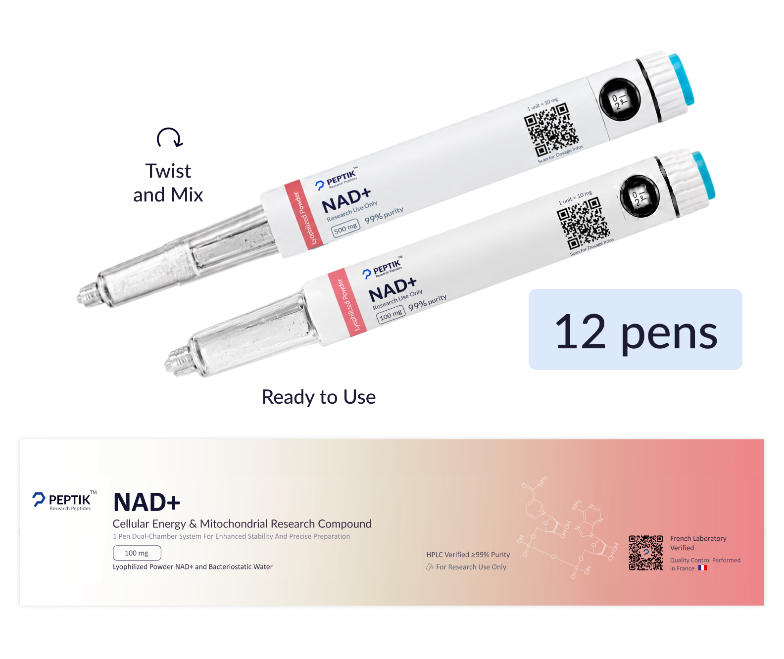 Set of 12 NAD+ Pen