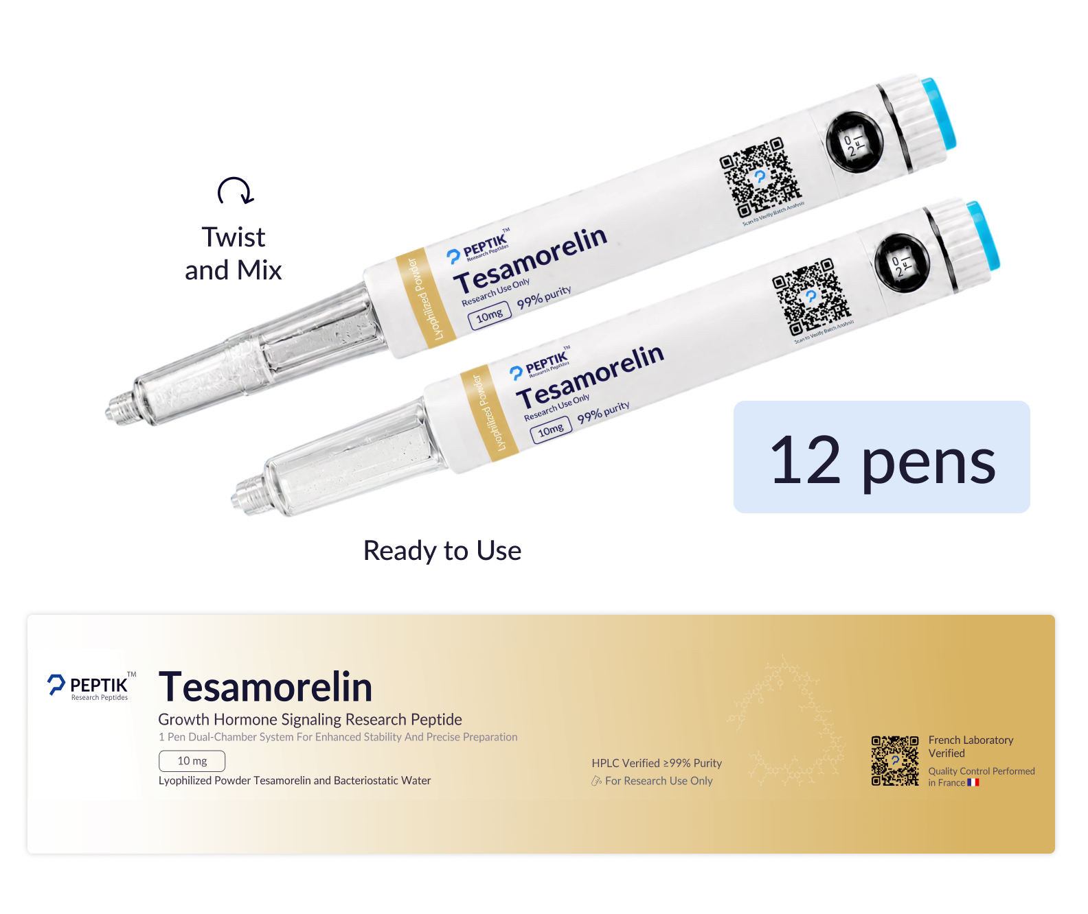 Set of 12 Tesamorelin Pens